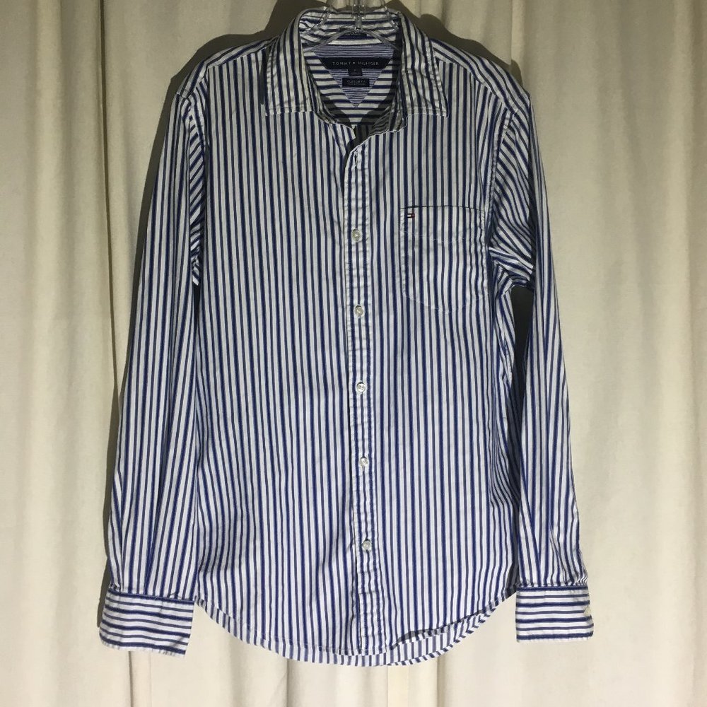 Tommy Hilfiger Custom Fit Casual Button Down Shirt Size M